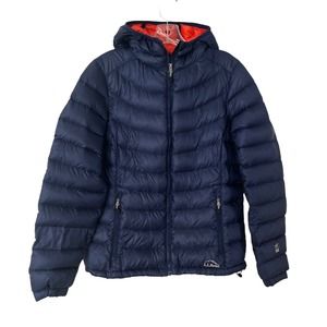 L.L.BEAN ULTRALIGHT INSULATED WATER-REPELLENT DOWN HOODED JACKET 850 DOWN FILL